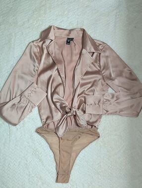 Windsor Satin Blush Pink Shell Top